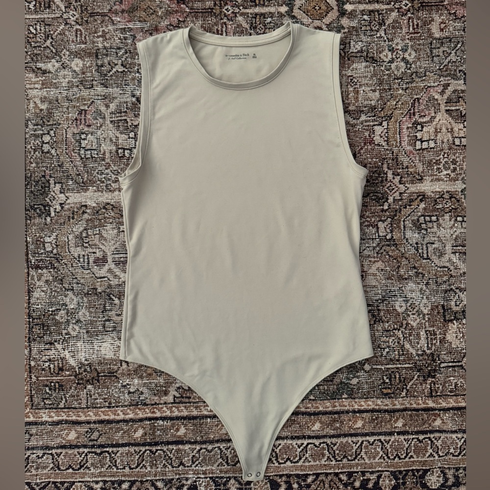 Abercrombie Beige Sleeveless Bodysuit